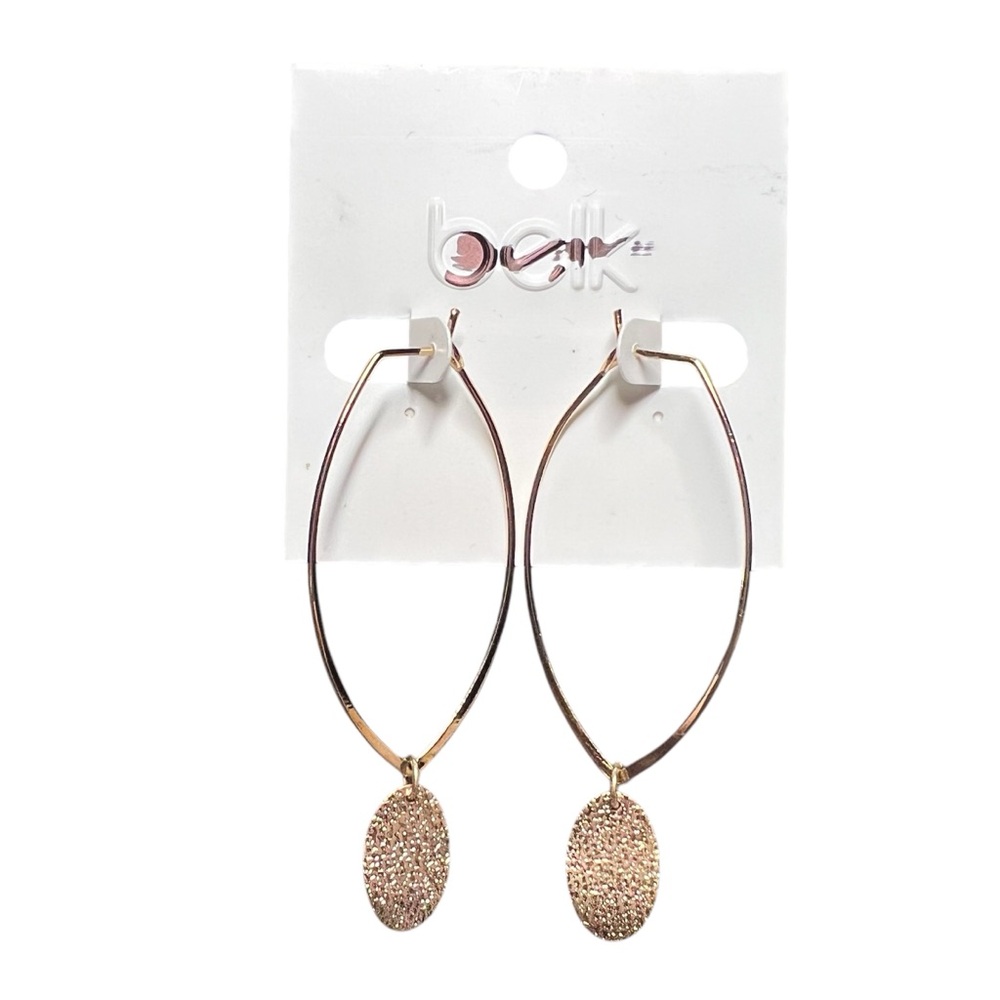 Belk Gold Oval Drop Earrings